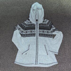 Papillon Zip Up Hooded Knit Sweater